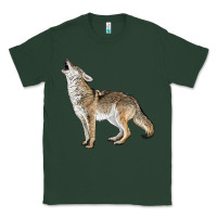 Sports Green Howling Coyote Classic Tee - LillyAllenDesigns