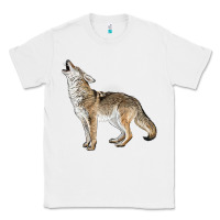 White Howling Coyote Classic Tee - LillyAllenDesigns