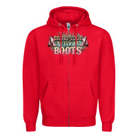 Red bring your ass kicking boots Zipper Hoodie - NancyCooperArtShop