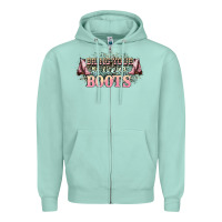 Seafoam bring your ass kicking boots Zipper Hoodie - NancyCooperArtShop