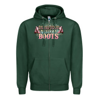 Sports Green bring your ass kicking boots Zipper Hoodie - NancyCooperArtShop
