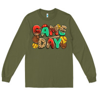 Army Green game day softball Long Sleeve Tee - JahusDesignShop