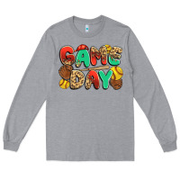 Heather Grey game day softball Long Sleeve Tee - JahusDesignShop