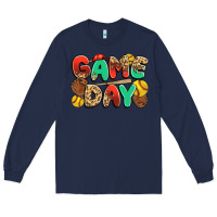 Navy game day softball Long Sleeve Tee - JahusDesignShop