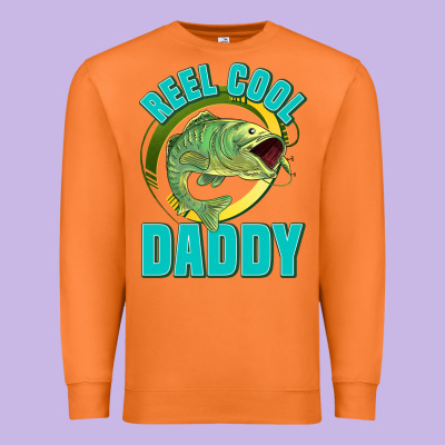Reel Cool Daddy Premium Sweatshirt Designed By Jasminsmagicworld