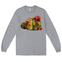Heather Grey Gymnocalycium Variegated Cactus Long Sleeve Tee - LillyAllenDesigns