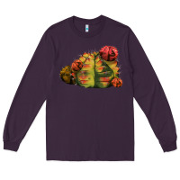 Plum Gymnocalycium Variegated Cactus Long Sleeve Tee - LillyAllenDesigns