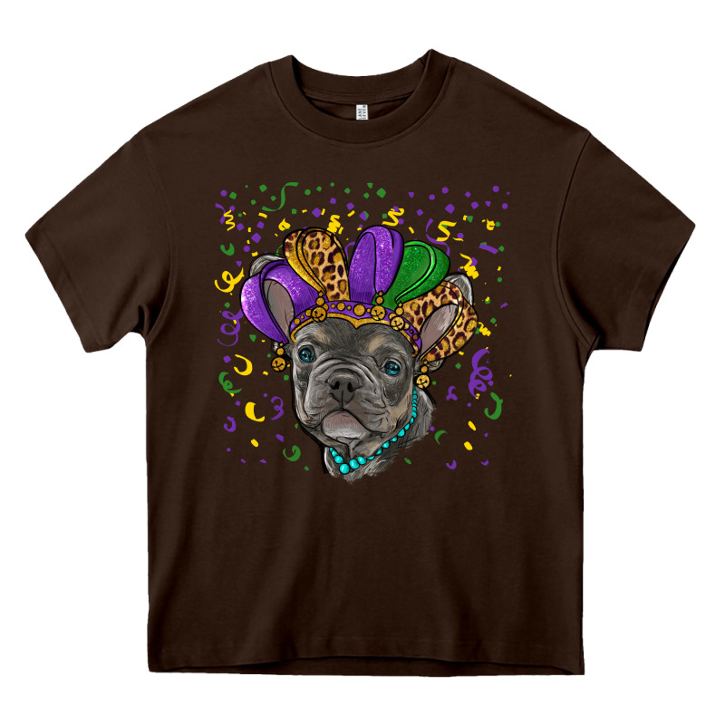 Mardi Gras French Bulldog Heavy Core Tee by RanaPortraitStore | Teevron