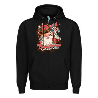 Black western howdy christmas Zipper Hoodie - MaliasSmallBusiness