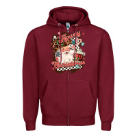 Burgundy western howdy christmas Zipper Hoodie - MaliasSmallBusiness