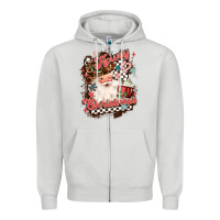 Dove Grey western howdy christmas Zipper Hoodie - MaliasSmallBusiness