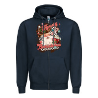 Navy western howdy christmas Zipper Hoodie - MaliasSmallBusiness