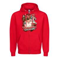 Red western howdy christmas Zipper Hoodie - MaliasSmallBusiness