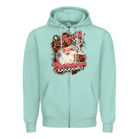 Seafoam western howdy christmas Zipper Hoodie - MaliasSmallBusiness