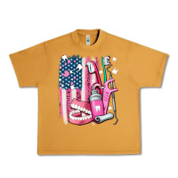 Peanut Butter American flag and dental elements with teeth Urban Heavy Tee - AdoDesignShop