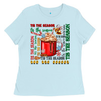 Baby Blue tis the season Ladies Tee - Zillion Design Studio