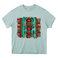 Arona serape aztec leopard and turquoise glitter with gemstone brushstroke Heavy Core Tee - Artiststas