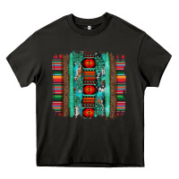 Asphalt serape aztec leopard and turquoise glitter with gemstone brushstroke Heavy Core Tee - Artiststas