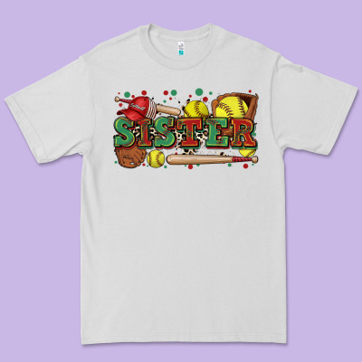Sister Softball Premium Tee Designed By Zillion Design Studio