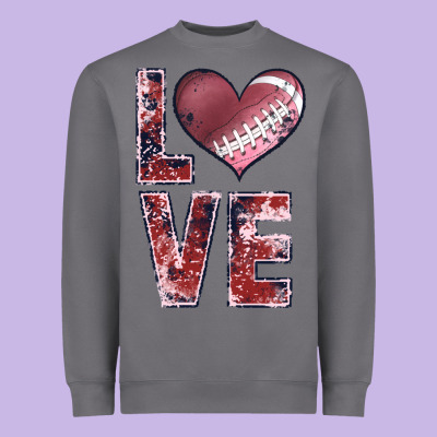 Football Love Heavyweight Sweatshirt Designed By Jahusdesignshop