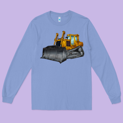 Bulldozer Long Sleeve Tee Designed By Lillyallendesigns