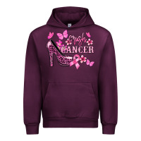 Mauve Wine Crush Cancer with high heels Cancer Awareness Urban Hoodie - HowdyJamesFarm