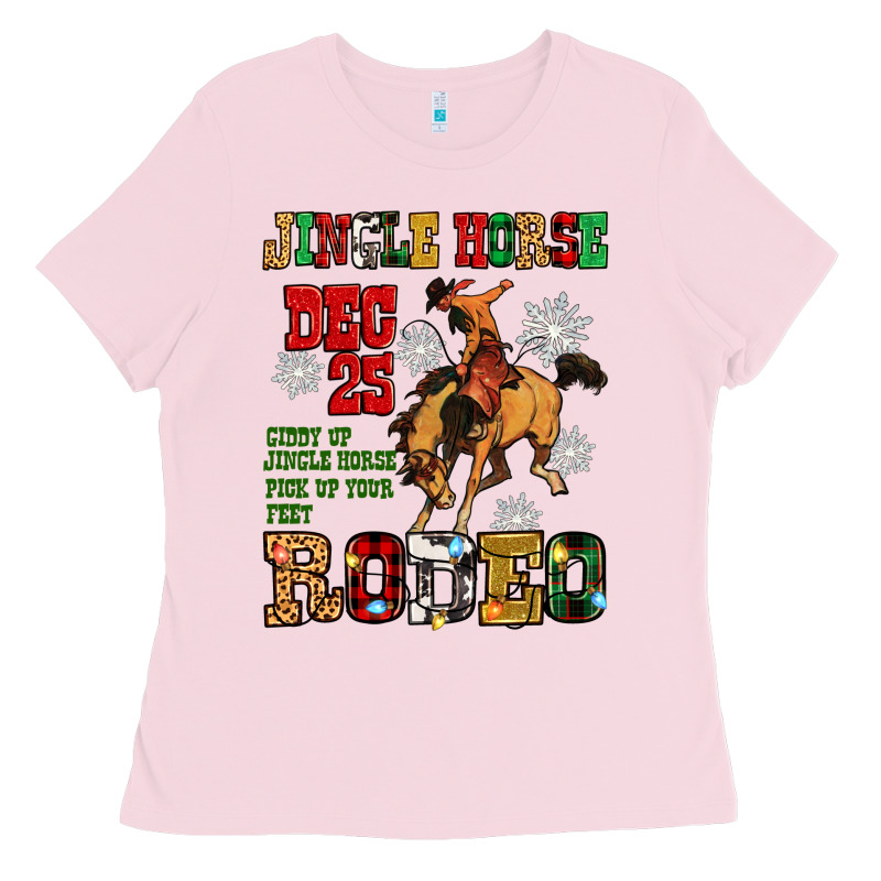 Jingle Horse Dec 25 Giddy Jingle Horse Pick Up Fee Ladies Tee by Zillion Design Studio | Teevron