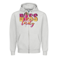Dove Grey boss lady afro woman Zipper Hoodie - NancyCooperArtShop