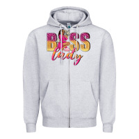 Heather Grey boss lady afro woman Zipper Hoodie - NancyCooperArtShop