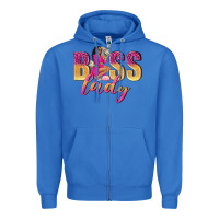 True Royal boss lady afro woman Zipper Hoodie - NancyCooperArtShop