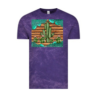 Cloud Purple cactus gemstone Vintage Tee - JahusDesignShop