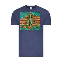 Vintage Denim cactus gemstone Vintage Tee - JahusDesignShop