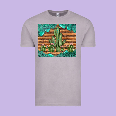 Cactus Gemstone Vintage Tee Designed By Jahusdesignshop