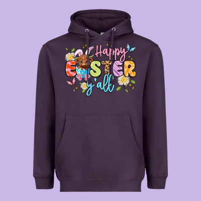 Happy Easter Yall Heavyweight Hoodie Designed By Artiststas