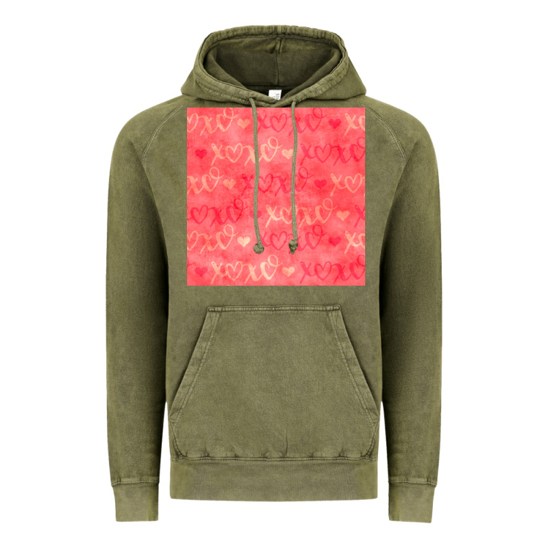 Valentines Day Xoxo Seamless Pattern Vintage Hoodie by BundleAndBundleShop | Teevron
