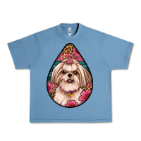 Pebble Blue shih tzu teardrop earrings Urban Heavy Tee - Artiststas