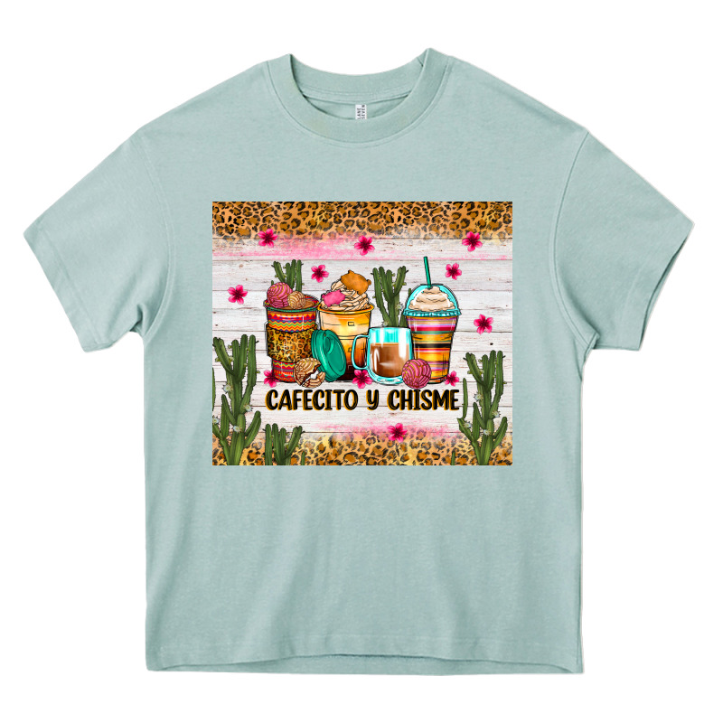 Cafecito Y Chisme Coffee Cups Heavy Core Tee by Zillion Design Studio | Teevron