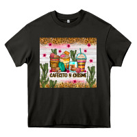 Asphalt Cafecito y chisme coffee cups Heavy Core Tee - Zillion Design Studio