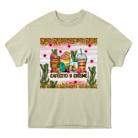 Mossy Cafecito y chisme coffee cups Heavy Core Tee - Zillion Design Studio