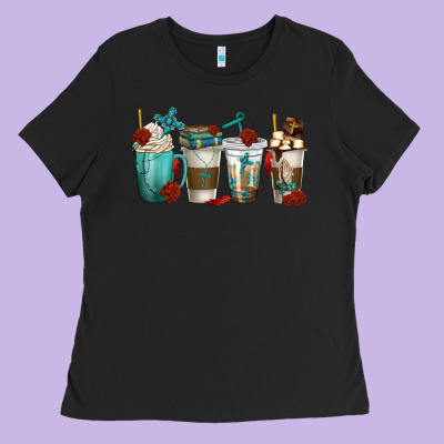 Faith Coffee Cups Ladies Tee Designed By Texasbilliewilder