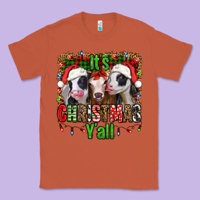 It's Christmas Y'all Heifers Classic Tee Designed By Jasminsmagicworld