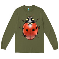 Army Green lady bug Long Sleeve Tee - LillyAllenDesigns