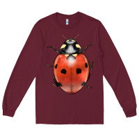Burgundy lady bug Long Sleeve Tee - LillyAllenDesigns