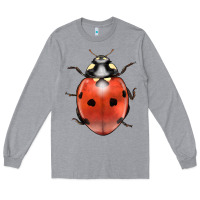 Heather Grey lady bug Long Sleeve Tee - LillyAllenDesigns
