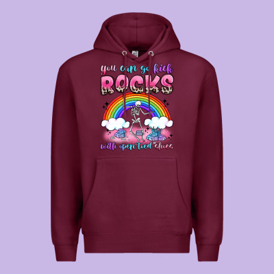 You Can Go Kick Rocks With Open Toed Shoes Premium Hoodie Designed By Jahusdesignshop