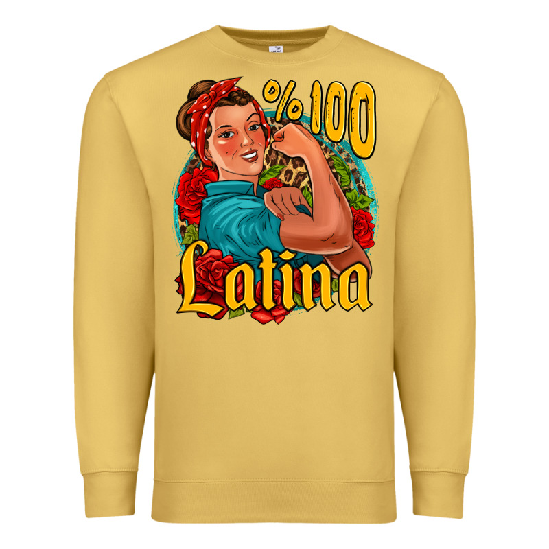 Hundred Percent Latina Strong Woman Premium Sweatshirt by Jasminsmagicworld | Teevron