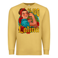 Antique Gold hundred percent latina strong woman Premium Sweatshirt - Jasminsmagicworld