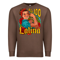 Chestnut hundred percent latina strong woman Premium Sweatshirt - Jasminsmagicworld