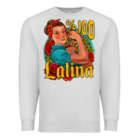Dove Grey hundred percent latina strong woman Premium Sweatshirt - Jasminsmagicworld