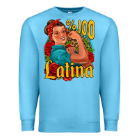 Ocean Blue hundred percent latina strong woman Premium Sweatshirt - Jasminsmagicworld